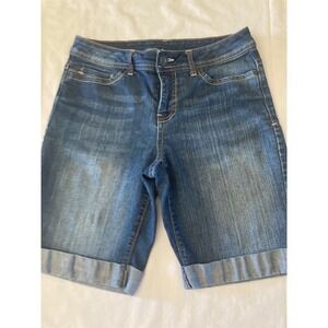 Faded‎ Glory Women's Denim Bermuda Jean Shorts Authentic Blue Size 6